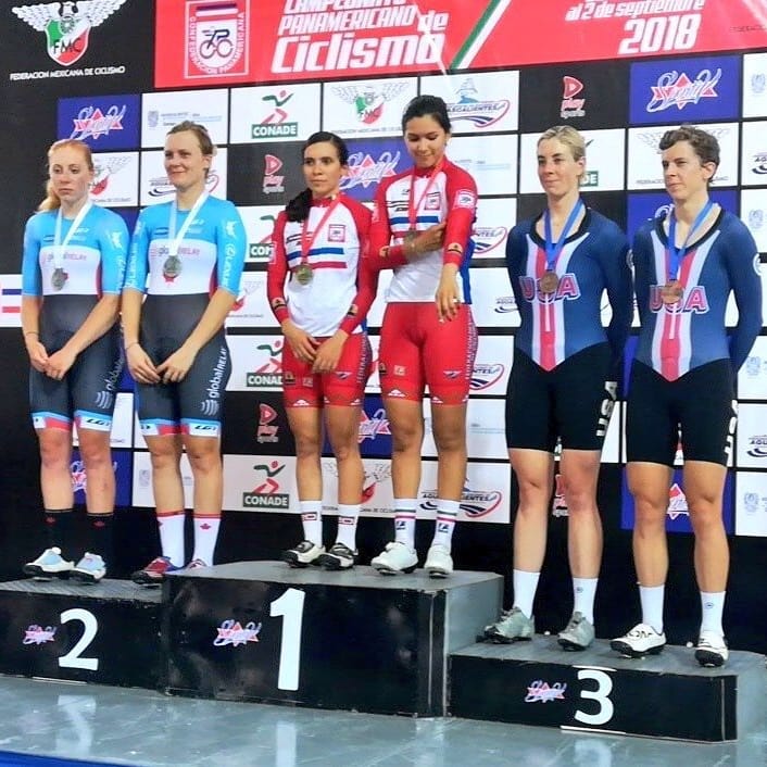 '18 Pan Am Championships Madison Podium